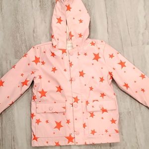 Gymboree Pink Orange Star Girls Raincoat